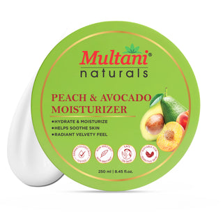 Multani Naturals Peach Avocado Moisturizer (250 ML) - Deep Hydration Cream for All Skin Types | Softening, Smoothing, Natural Ingredients