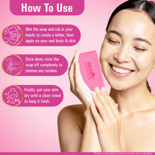 Multani Naturals Rosewater Soap I Ayurvedic Bath Soap for Men & Women | Handmade Herbal Soap Bar with Rose Water & Glycerin | Helps Sooth & Calm Irritated Skin, Hydrate & Softens Skin and Reduces Wrinkles & Fine Lines with Each Use