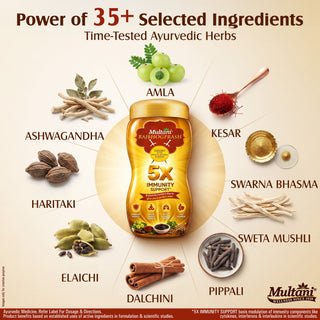 Multani Rajbhogprash Chyawanprash 5X Immunity Support* Enriched with Swarna Bhasma & Kesar for Boosting Immunity