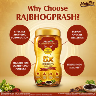 Multani Rajbhogprash Chyawanprash 5X Immunity Support* Enriched with Swarna Bhasma & Kesar for Boosting Immunity