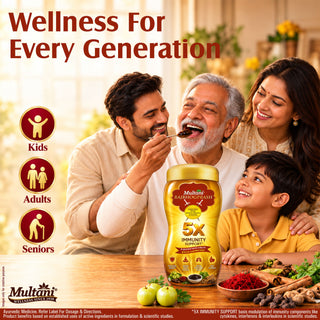 Multani Rajbhogprash Chyawanprash 5X Immunity Support* Enriched with Swarna Bhasma & Kesar for Boosting Immunity