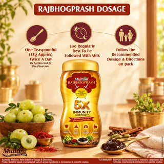 Multani Rajbhogprash Chyawanprash 5X Immunity Support* Enriched with Swarna Bhasma & Kesar for Boosting Immunity
