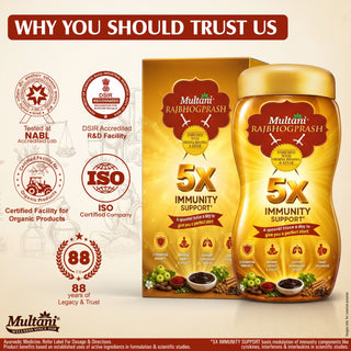 Multani Rajbhogprash Chyawanprash 5X Immunity Support* Enriched with Swarna Bhasma & Kesar for Boosting Immunity