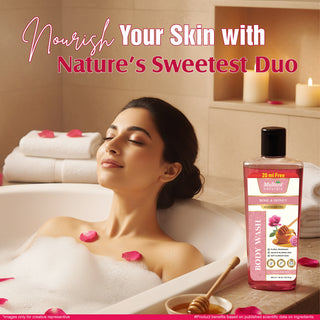 Multani Natural Rose & Honey Body Wash | Floral Fragrance | For Glowing, Soft & Smooth Skin | Gentle Daily Cleanser