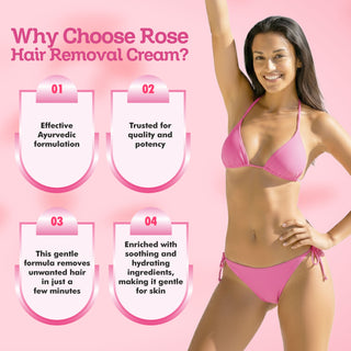 Multani Naturals Rose Hair Removal Cream | Painless & Easy Hair Removal Cream