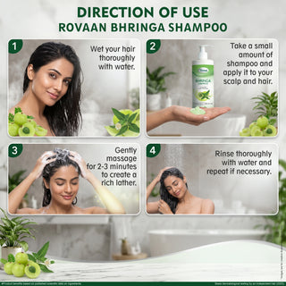 Rovaan Bhringa Hair Shampoo for Hair Growth | Cleans Hair & Scalp