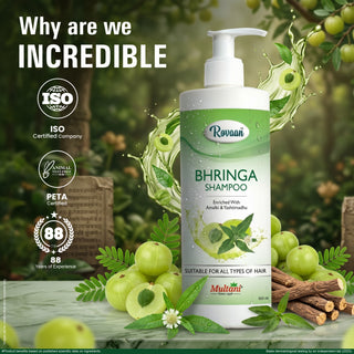 Rovaan Bhringa Hair Shampoo for Hair Growth | Cleans Hair & Scalp