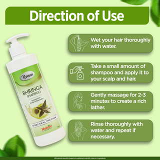 Rovaan Bhringa Hair Shampoo for Hair Growth | Cleans Hair & Scalp