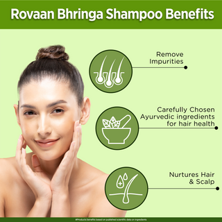 Rovaan Bhringa Hair Shampoo for Hair Growth | Cleans Hair & Scalp