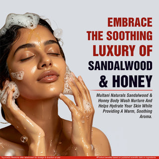 Multani Naturals Sandalwood & Honey Body Wash | Gentle Body Cleanser| Helps To Moisturize Skin | Rejuvenate Skin ||