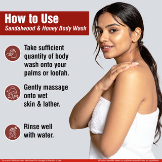Multani Naturals Sandalwood & Honey Body Wash | Gentle Body Cleanser| Helps To Moisturize Skin | Rejuvenate Skin ||