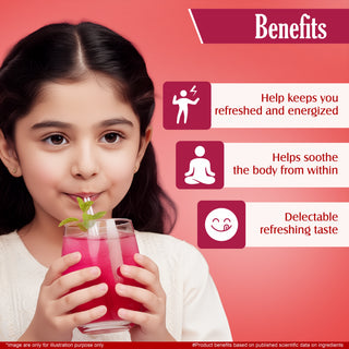 Multani Rose Sharbat | Natural refreshing drink enriched with Saunf, Rose, Mango, Khas, Nilofar, Banafsha & Shankhpushpi | Instant summer drink