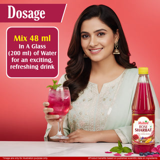 Multani Rose Sharbat | Natural refreshing drink enriched with Saunf, Rose, Mango, Khas, Nilofar, Banafsha & Shankhpushpi | Instant summer drink