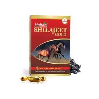 Multani Shilajeet Gold Capsule | For Youthful Living, Stamina & Endurance
