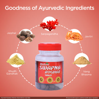 Multani Shilajeet Gold Capsule & Multani Swapna Roghar Tablet Combo | For Youthful Living, Stamina, Vigour & Vitality