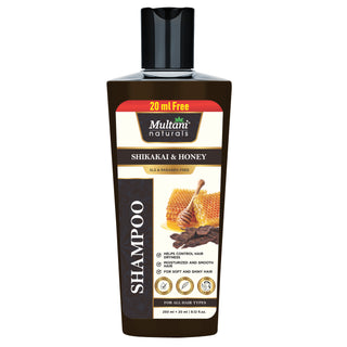Multani Naturals Shikakai & Honey Shampoo || For Shiny Looking Hair | Reduces Scalp Dryness | Detangles hair |Makes hair manageable | SLS & Paraben Free | For All Hair Types | Dermatologically Tested