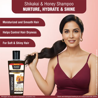 Multani Naturals Shikakai & Honey Shampoo || For Shiny Looking Hair | Reduces Scalp Dryness | Detangles hair |Makes hair manageable | SLS & Paraben Free | For All Hair Types | Dermatologically Tested