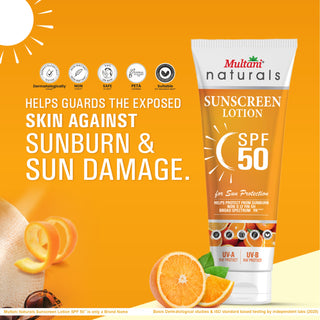 Multani Naturals Summer Skin Care Combo | Sunscreen Laotion | Face Wash | Toner