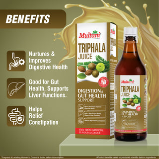 Multani Naturals Triphala Juice 1 Litre | Ayurvedic Herbal Detox Juice for Digestion, Immunity & Gut Health