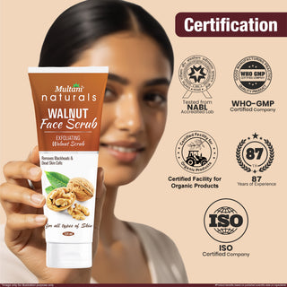 Multani Naturals Exfoliating Walnut Face Scrub | For Removes balckheads & dead skin cells