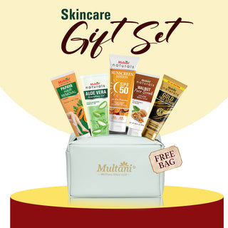 Multani Naturals Beauty & Personal Care Gift Sets + Bag Free (Face Gel | Hair Removal |  Face Wash) - 5 Items in the set