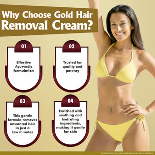 Multani Naturals Painless, Fast & Easy Gold Hair Removal Cream
