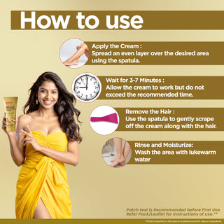 Multani Naturals Painless, Fast & Easy Gold Hair Removal Cream