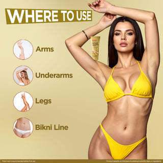 Multani Naturals Painless, Fast & Easy Gold Hair Removal Cream