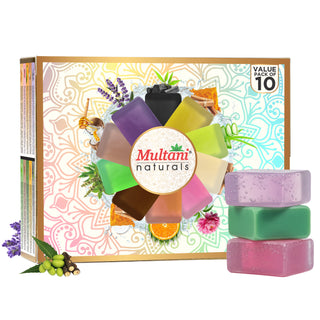 Multani Naturals Paraben & Mineral Oil Free Soaps 1250 GM | Natural Handmade Bathing Bar for Glowing Skin | Everyday Care | Suitable for All Skin Types